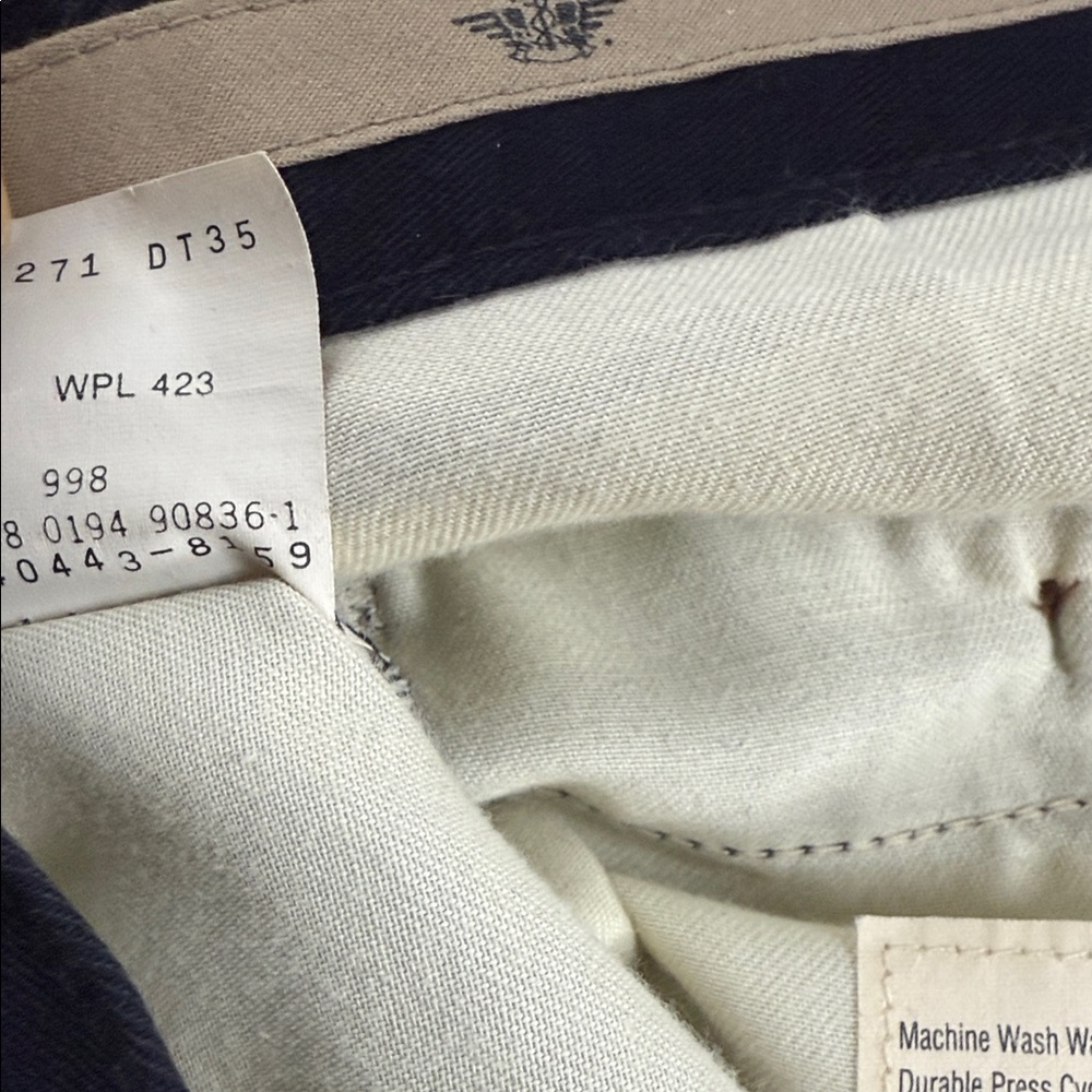 Dockers Navy signature Iron free Khakis Classic Fit Defender (Big&Tall) - Picture 6 of 12